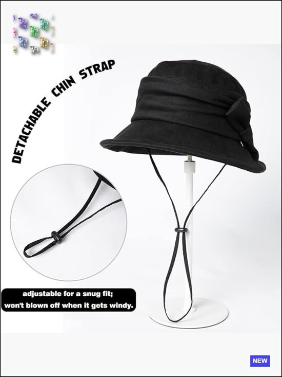1920s Retro Cloche Bucket Hat Packable Ladies Church Derby Party Winter Fall
